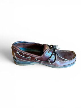 Sperry Top-Sider Mako Collection Brown Leather Boat Shoes Men's 8 Wide